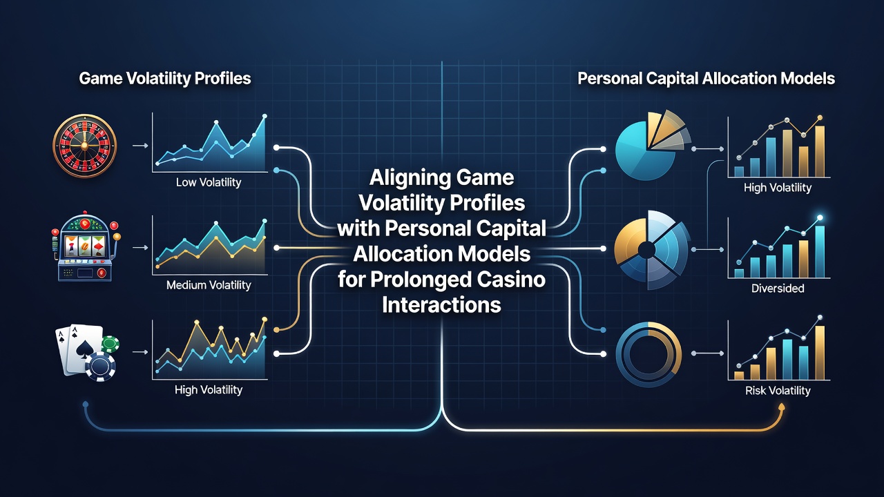 Diagram showing volatility curves aligned with segmented bankroll tiers for casino sessions
