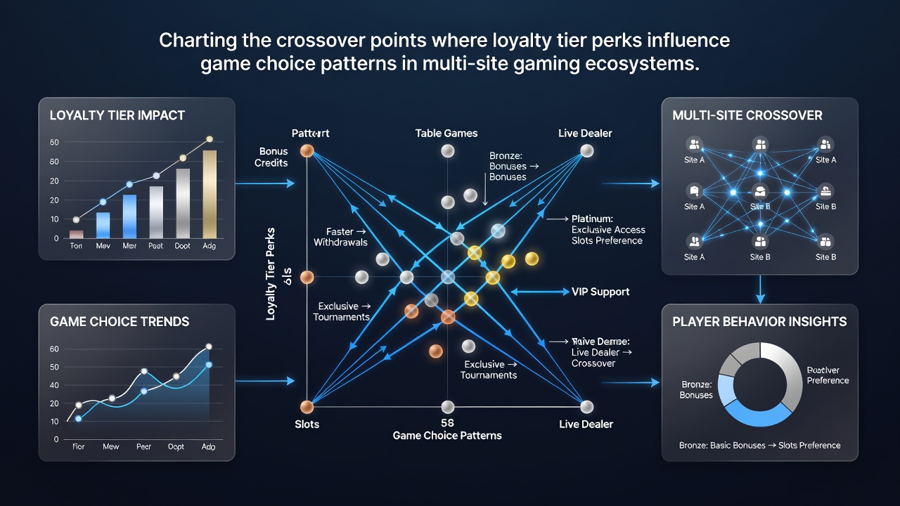 Graph illustrating shifts in game type popularity at loyalty tier upgrade points