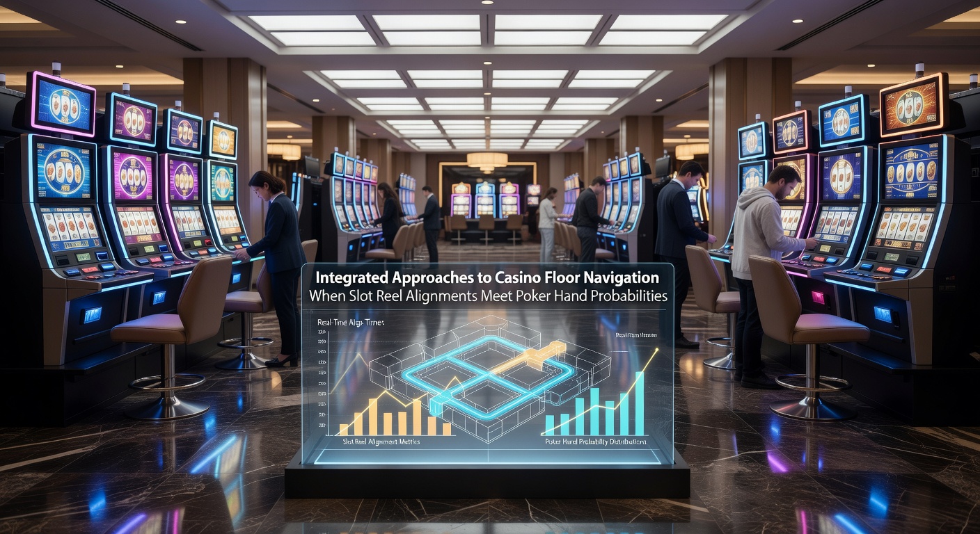 Detailed view of slot reel symbols alongside poker probability charts displayed on digital screens