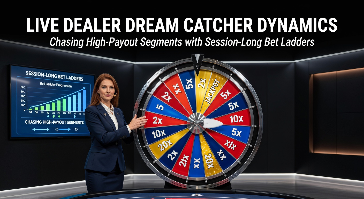 Close-up of a bet ladder chart on Dream Catcher, showing progressive stakes on 20 and 40 segments over 100 spins