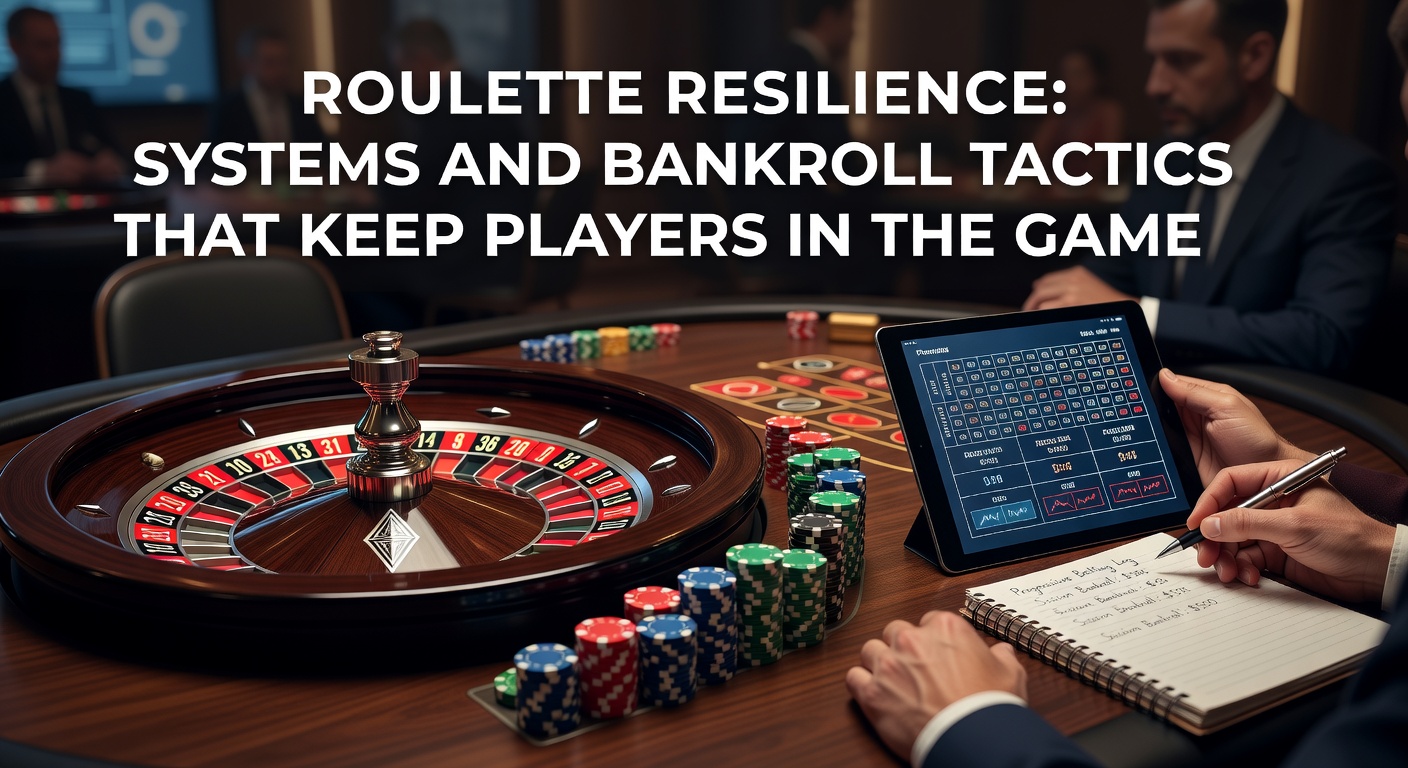 Roulette wheel spinning with chips stacked nearby, illustrating bankroll management in action