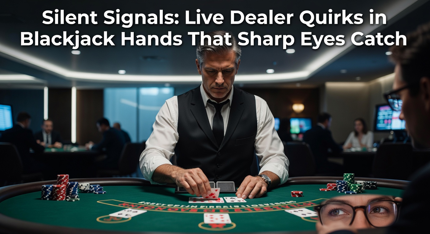 Live dealer at blackjack table dealing cards with focused expression, highlighting subtle hand movements during a hand